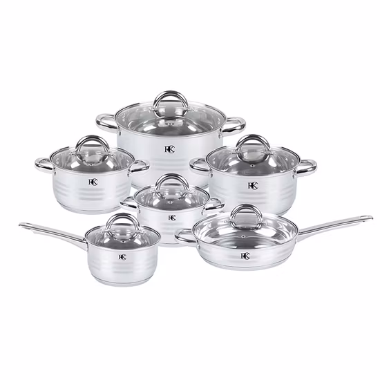 Wholesale Customized Home Kitchen Ware Casserole Ss Saucepan Stainless Steel Cooking Pot Cookware Set