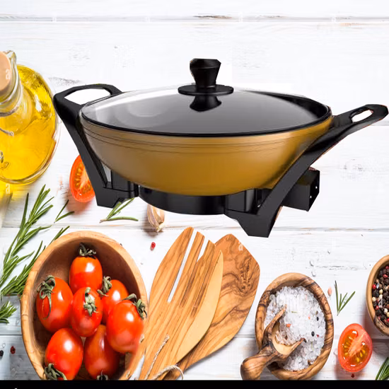 Home Appliance Temperature Control and Dishwasher Safe Electric Pans Parts Korean BBQ Grill Electric Indoor Cheese Frying Pan