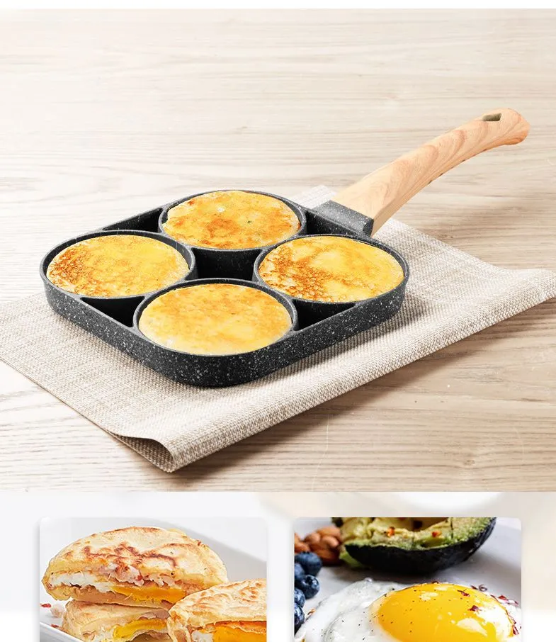 ノンスティック 3in1 多機能朝食メーカー フライパン 24cm オープン 3 個 3 個