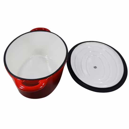 3.8クォート 4クォート オーバルレッド鋳鉄キャセロールポット 鋳鉄ダッチオーブン フレンチオーブンソースパン