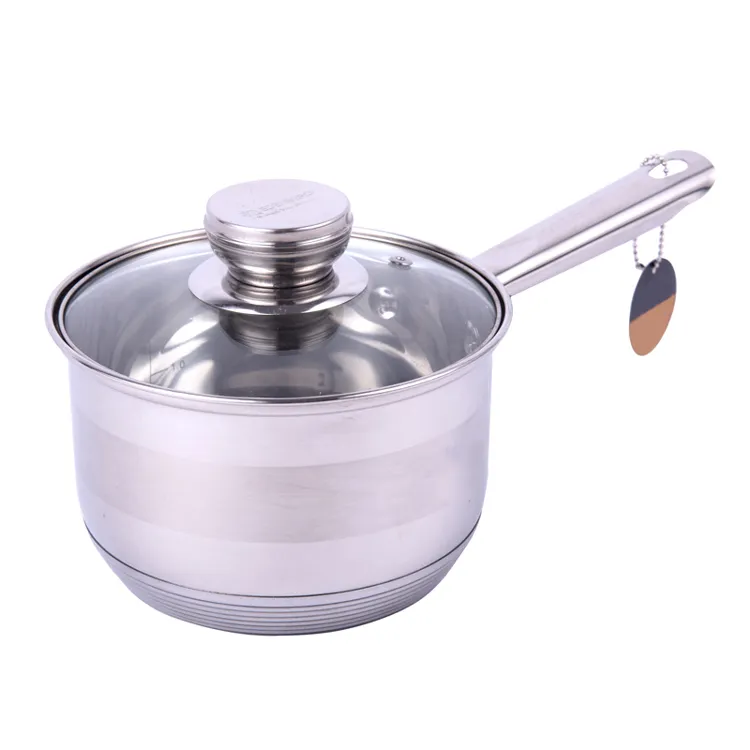 ステンレス製キッチンウェア ミニポット ミルクポット 蓋付きソースパン