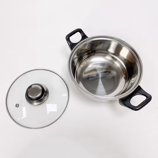 12個のノンスティッククッキングポットフライパンステンレススチール調理器具セット